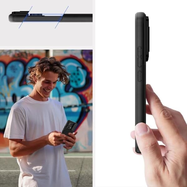 Tech-Protect telefontaske til Xiaomi Redmi Note 13 Pro 5G Velar Cam Plus - Sort Svart