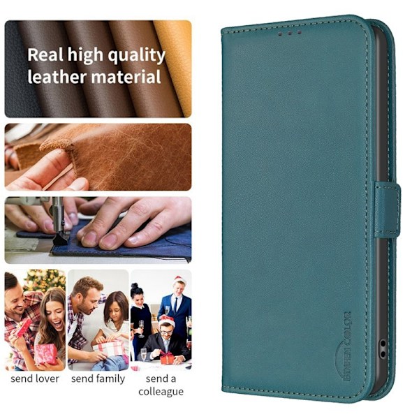 BINFEN Samsung Galaxy S26 Pro Plånboksfodral Konstläder Flip Folio - Grön