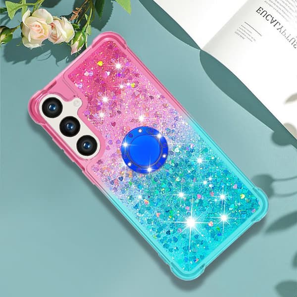 Mobilskal för Samsung Galaxy S26 Plus TPU Kickstand - Rosa+Himmelsblå