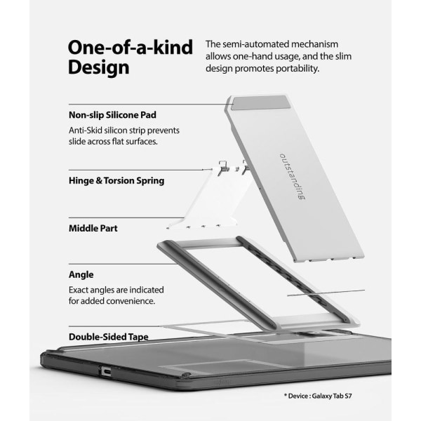 Ringke-kuori Samsung Galaxy Tab S7 / Tab S8 - harmaa Grey
