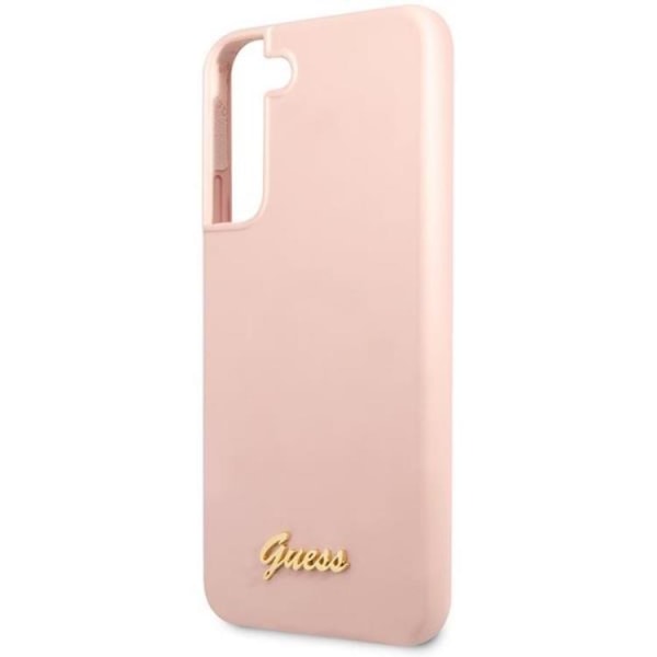 Guess Galaxy S23 Plus Skal Silicone Script Metal Logo - Pinkki