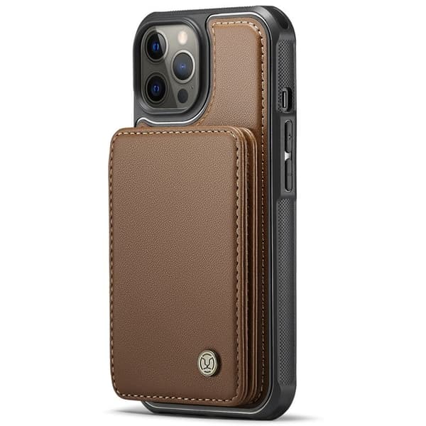 JEEHOOD J05 Mobilskal till iPhone 12 Pro Max Läder MobilBrun
