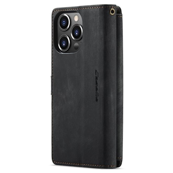 CASEME iPhone 14 Pro Max Plånboksfodral C30 Zipper - Svart Svart