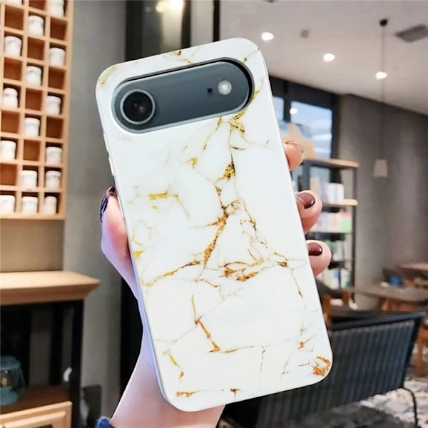 Mobilskal till iPhone Air Marble Pattern Painted TPU - Vit Vit