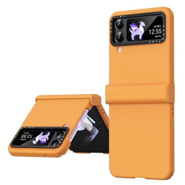 Galaxy Z Flip 4 Shell Lens Hængsel Folde - Orange