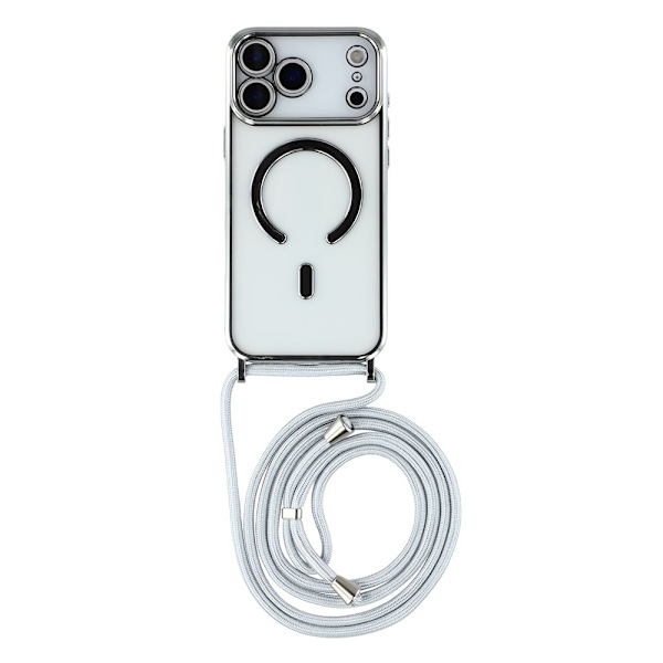Mobilskal till iPhone 17 Pro MagSafe Electroplating Edge TPU - Silver Silver