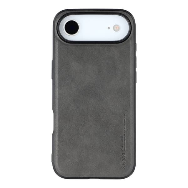 X-LEVEL Bojue-3 Mobilskal till iPhone Air Läderbelagd PC + TPU Grå