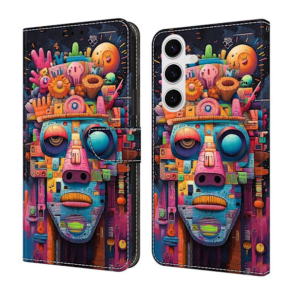 Samsung Galaxy S26 Plånboksfodral Fällbart Ställ Konstläder Mönster - Graffiti