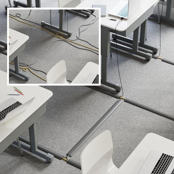 D-LINE Golvöverdrag Light Duty Flexibel PVC Grå 1.8m