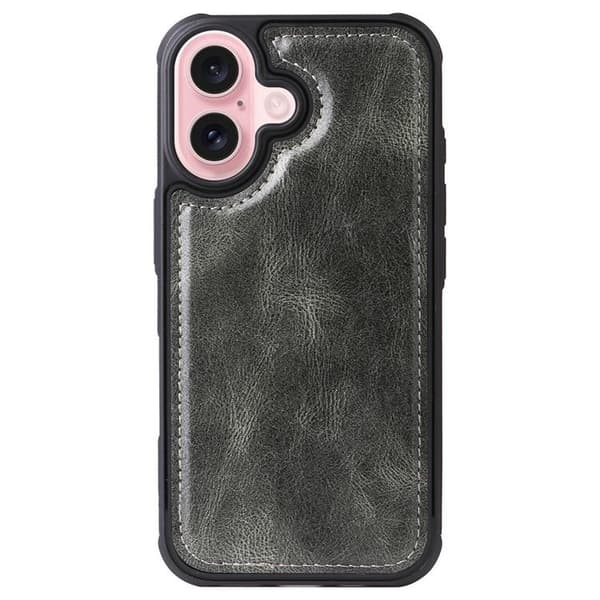 iPhone 17 Konstläder Plånboksfodral Detachable Zipper - Grön Grön