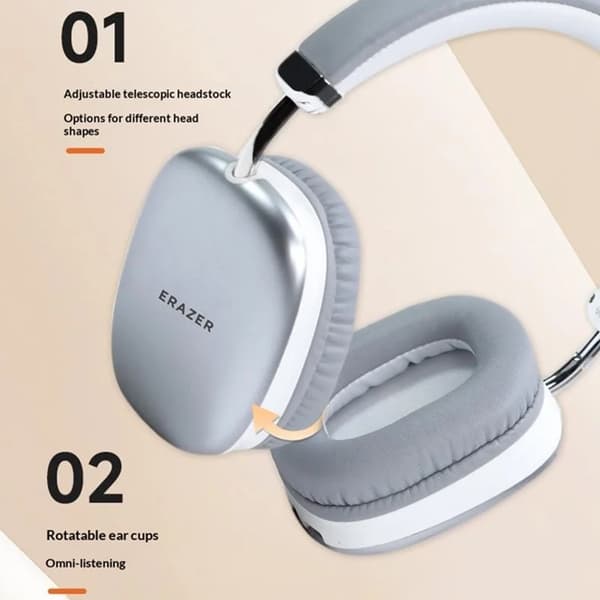 ERAZER Over-Ear Hörlurar NAC Bluetooth EM-Z03MAX - Tarnish