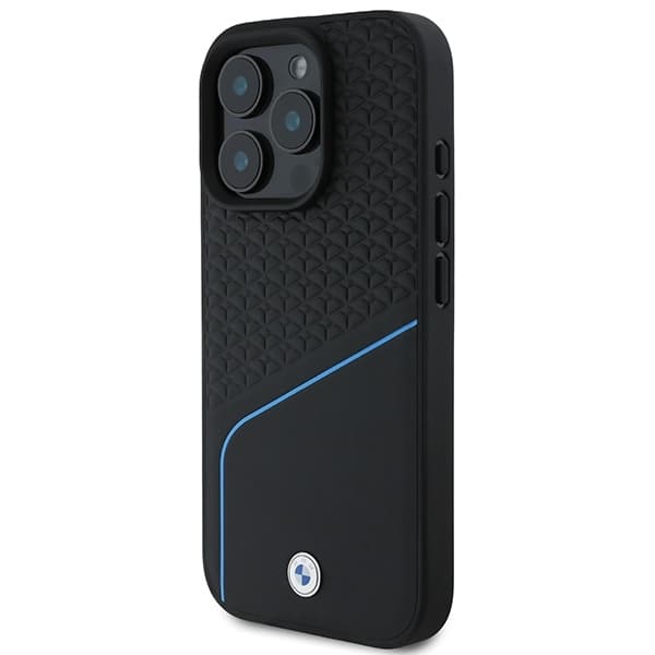 BMW telefontaske til iPhone 16 Pro Max MagSafe Textured Line - Sort Black