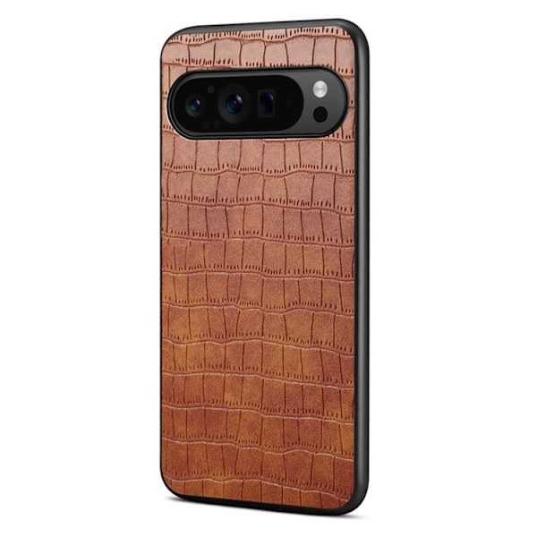 Mobilskal till Google Pixel 10/10 Pro Crocodile Texture - Brun Brun