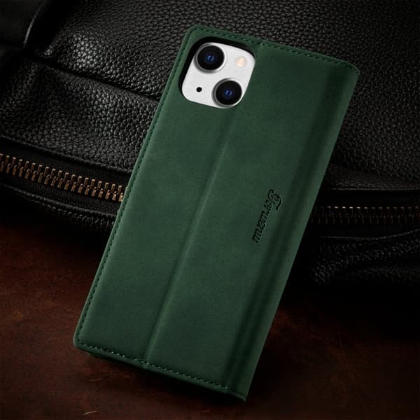 FORWENW iPhone 14 Plus F1 Series Flip Plånboksfodral Konstläder - Grön