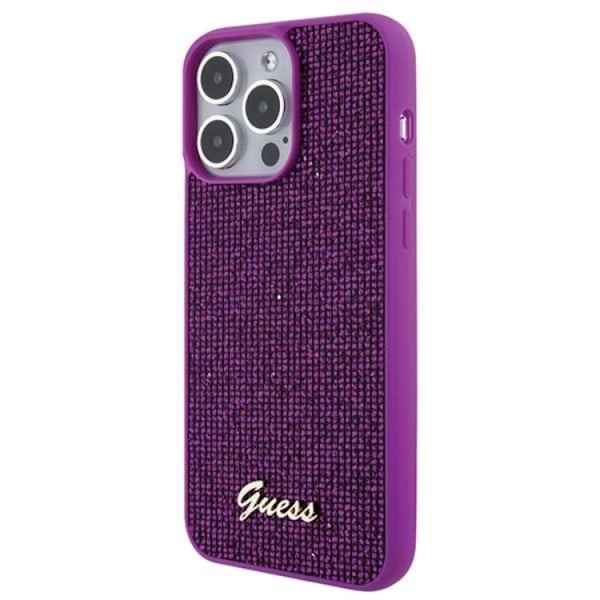 Guess Mobilskal till iPhone 15 Pro Max Disco Metal Script - Rosa Rosa