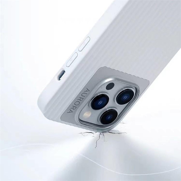 iPhone 15 Pro Max Mobilskal Aurora Stripes - Vit