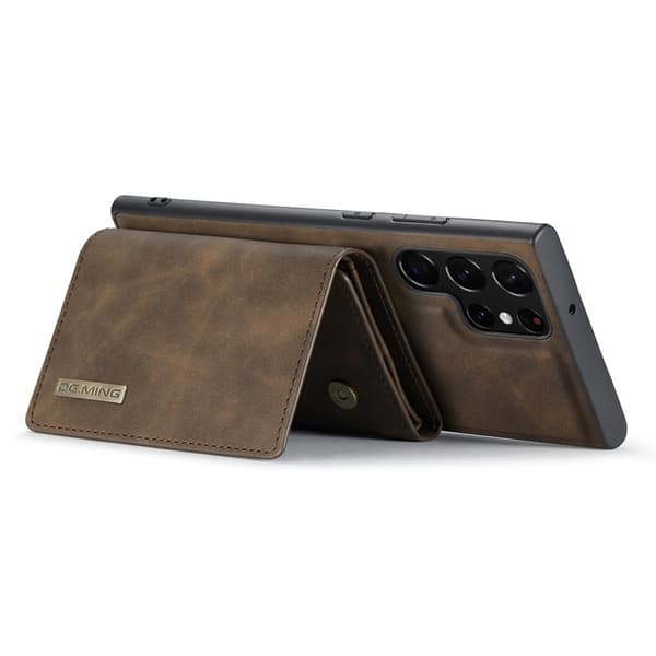DG.Ming Plånboksfodral för Samsung Galaxy S26 Ultra Magnetiskt PU + TPU - Kaffe