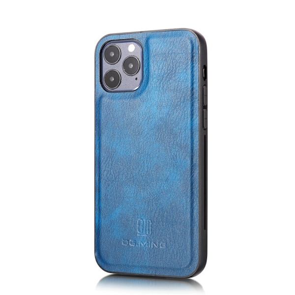 DG.MING 2-in-1 Äkta läder Plånboksfodral i Blå för iPhone 12 Pro