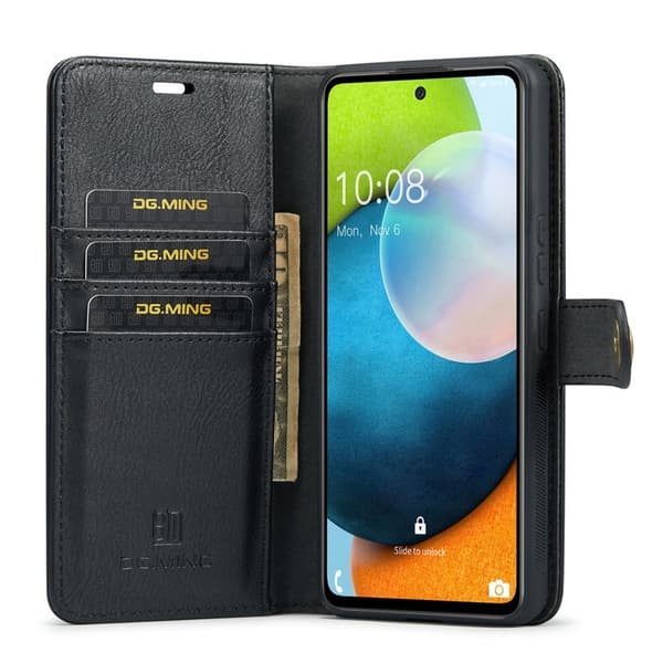 DG.MING Samsung Galaxy A53 5G Plånboksfodral Äkta läder Flip Svart
