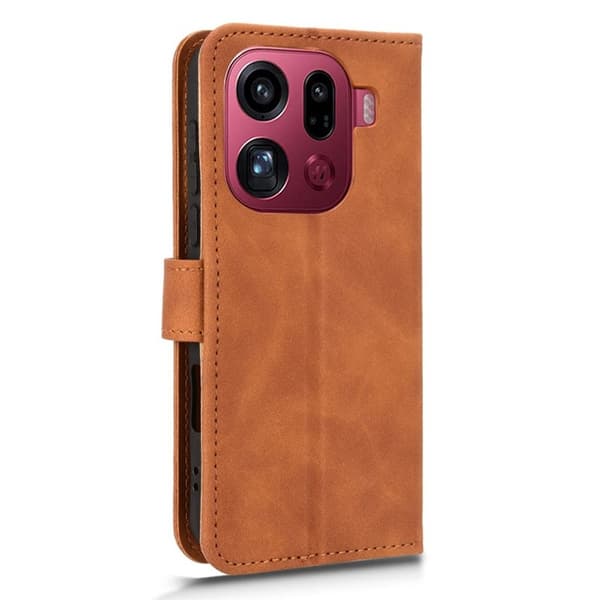 Oppo Find X9 Pro 5G Plånboksfodral Konstläder Skydd - Brun