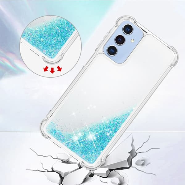 Mobilskal till Galaxy A17/A26 Glitter Quicksand TPU - Blå Blå