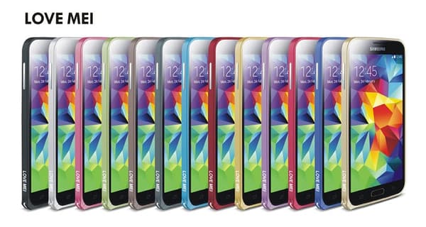 LOVE MEI 0.7mm metalkofanger til Samsung Galaxy S5 (sølv) Silver