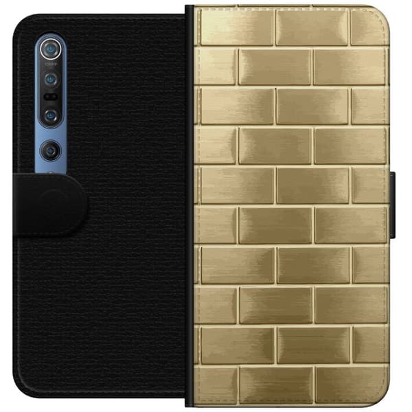 Plånboksfodral till Xiaomi Mi 10 Pro 5G med Gyllene Murstenar