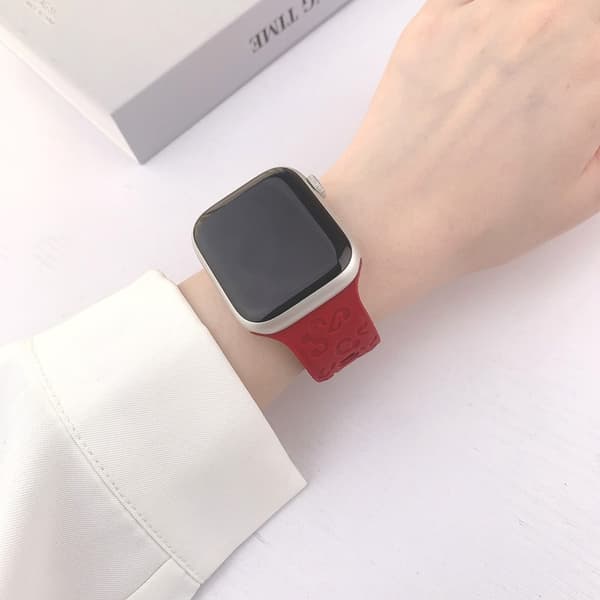 Apple Watch (38/40/41mm) Armband Leopard Texture - Röd Röd