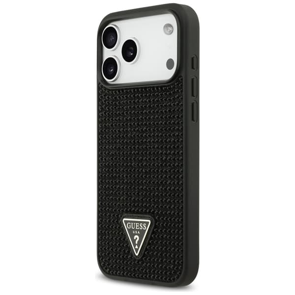 Guess Mobilskal till iPhone 17 Pro Rhinestone Triangle Logo - Svart Svart