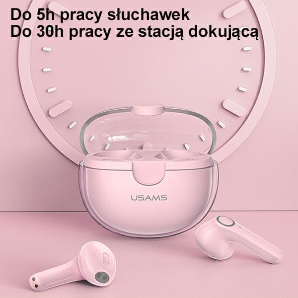 USAMS BU Series Bluetooth Høretelefoner 5.1 TWS - Lilla
