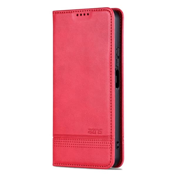 AZNS Samsung Galaxy A06 Plånboksfodral Konstläder - Röd