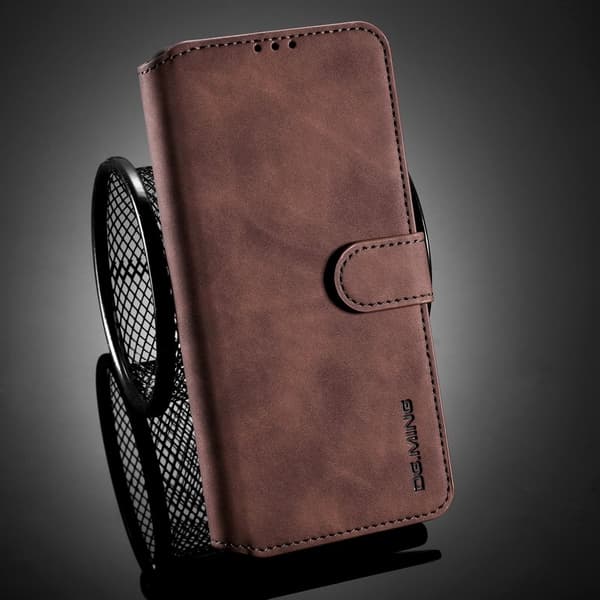 DG.MING Retro Plånboksfodral Konstläder för Samsung Galaxy A32 5G - Brun