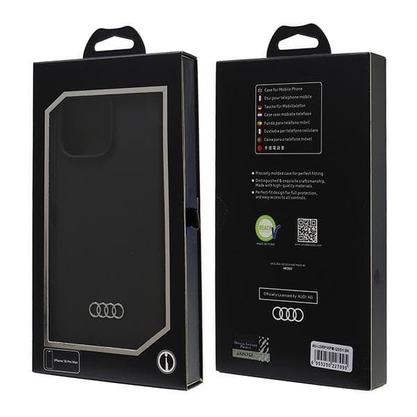 Audi Mobilskal till iPhone 16 Pro Max Silikon - Svart Black