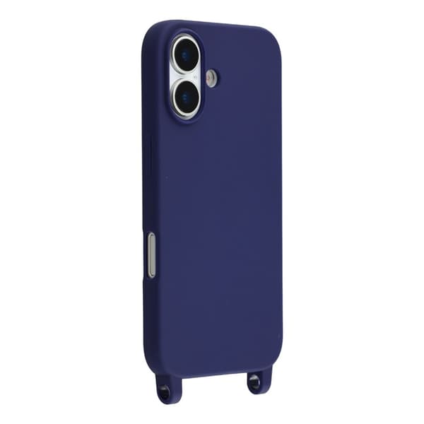 Mobilskal till iPhone 17 TPU Shockproof med Lanyard - Mörkblå Blå