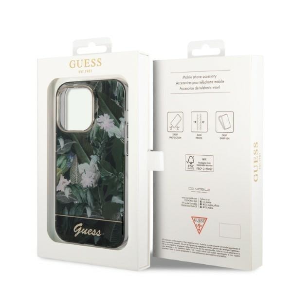 GUESS iPhone 14 Pro Max Skal Jungle Collection - Grön