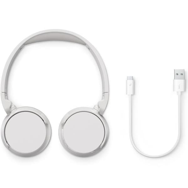 PHILIPS Trådlösa On-Ear Hörlurar25h Speltid - Vit Vit