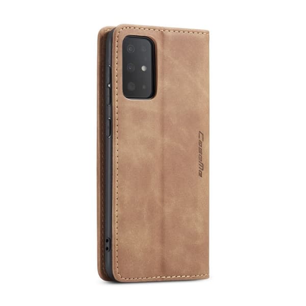 CASEME Series Plånboksfodral Konstläder Ställ Samsung Galaxy S20 Plus - Ljusbrun