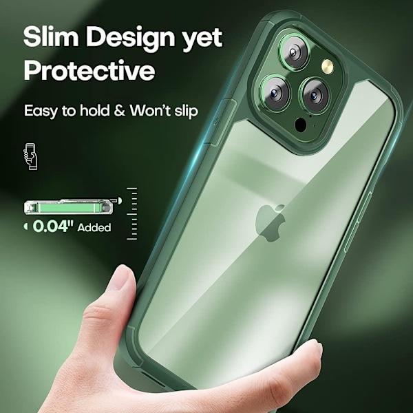 [6in1] Boom iPhone 13 Pro Max Skal, Kameralinsskydd, Härdat Glas, MagSafe Ring