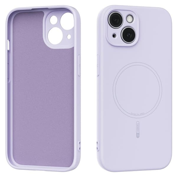 ABEEL Mobilskal till iPhone 13 MagSafe Kompatibel Lila Liquid Silicone