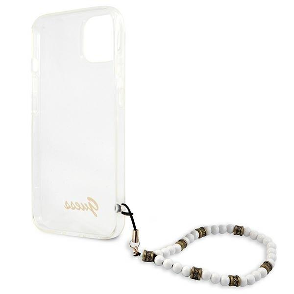 Guess White Pearl Skal iPhone 13 - Transparent