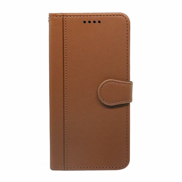 Plånboksfodral för Samsung Galaxy S26 Plus Magnetiskt Konstläder - Brun