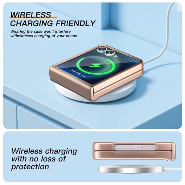 Mobilskal till Galaxy Z Flip7 Hinge Protection - Roséguld Roséguld