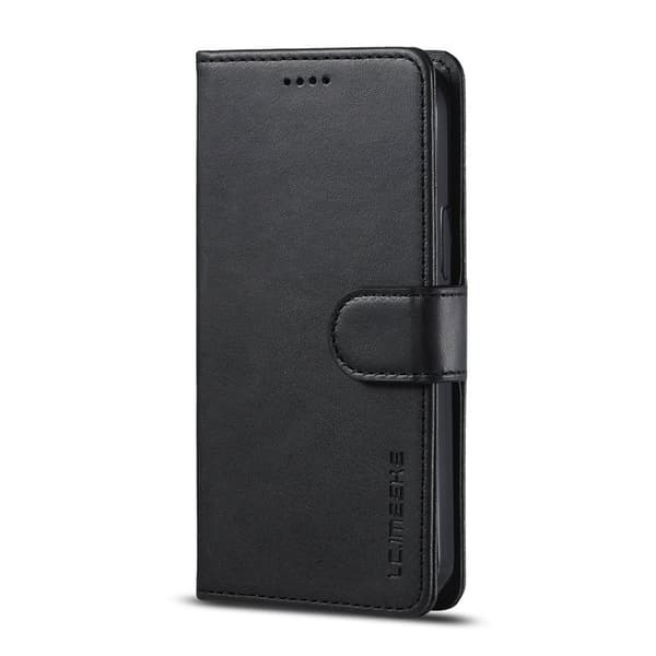 LC.IMEEKE iPhone 12 Pro Plånboksfodral Konstläder - Svart