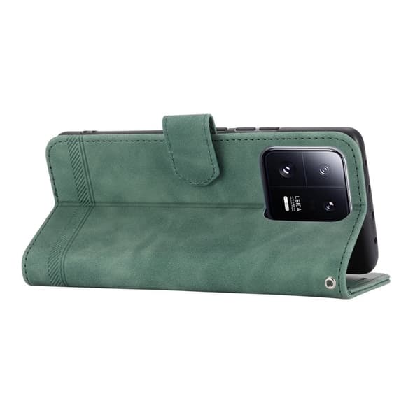 DIERFENG DF-03 Plånboksfodral för Xiaomi 13 Pro 5G Konstläder - Grön