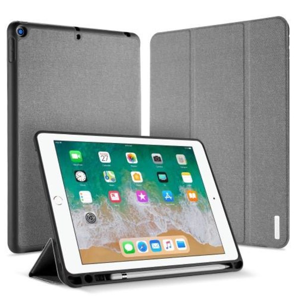 Dux Ducis Tri-Fold nahkakotelo iPad 9.7 2018 - Harmaa Grey