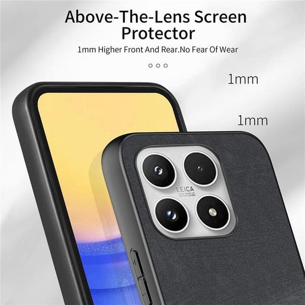 Mobilskal för Xiaomi 17 Retro Läder Shockproof Slim Svart