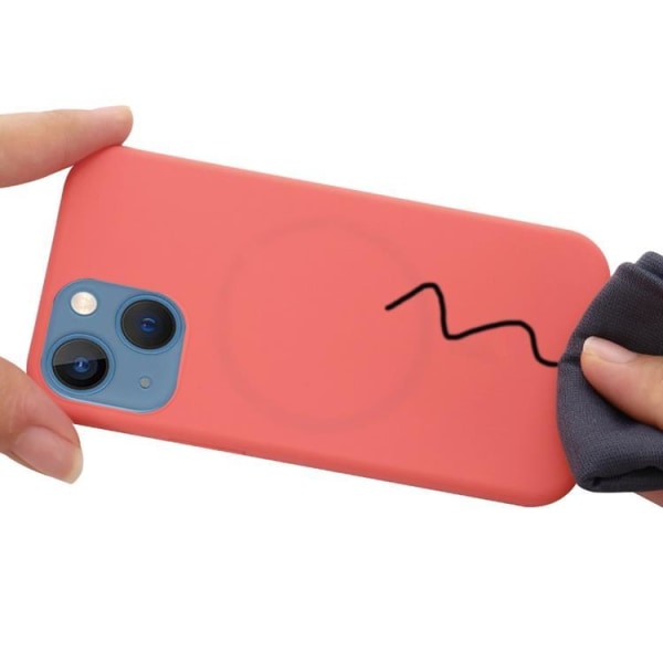 Nestemäinen silikoni MagSafe magneettikuori iPhone 12 Pro Max - Scream