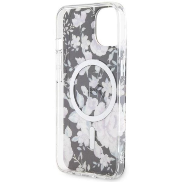 Guess iPhone 14 Mobilskal MagSafe Flower - Svart