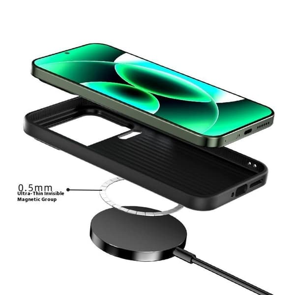 ABEEL Mobilskal till Xiaomi 17 Pro Max MagSafe Äkta Läder Grön