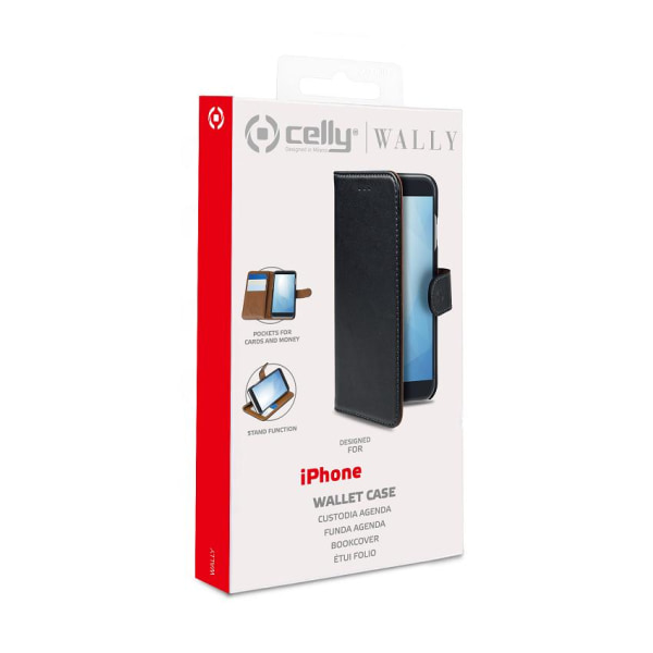 Celly Lompakko | Lompakkokotelo iPhone 12 Mini - musta Black